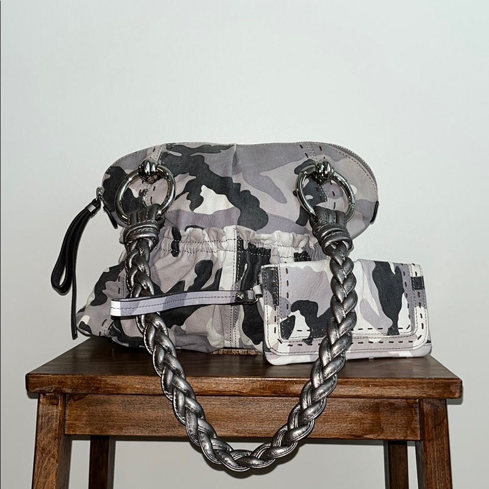 B. Makowsky Camouflage Hobo Bag